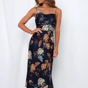 Hello Molly Navy Floral Midi Dress
